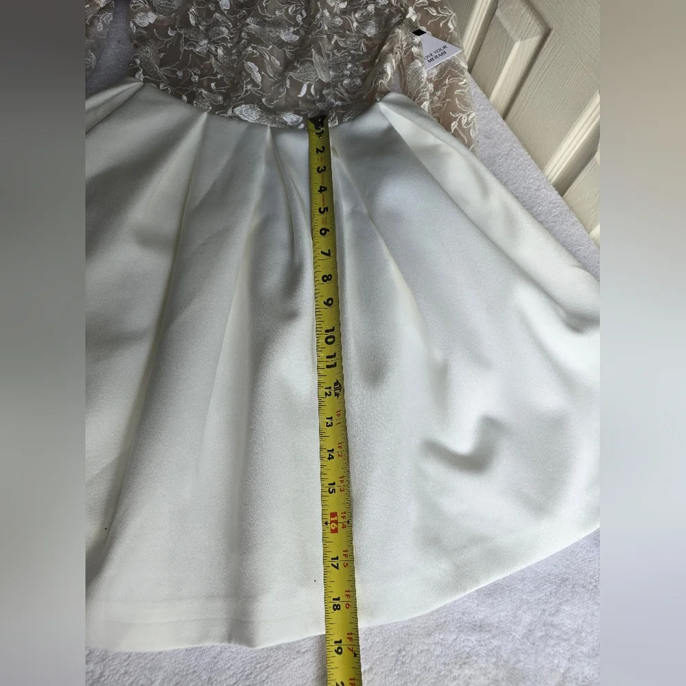 Nadine Merabi Pippa White Dress Size 2(XS) Sheer Top Lace Beaded New. - Picture 12 of 16